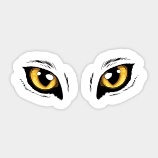 Yellow Cat Eyes Sticker